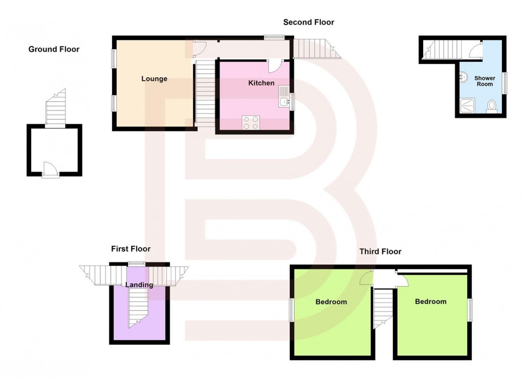 Floorplan for Cambridge Street/Hunter Street, Rugby