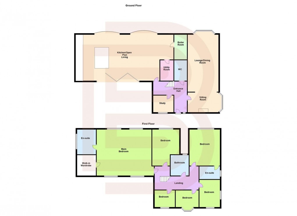 Floorplan for Stanford Road, Clay Coton, Northampton