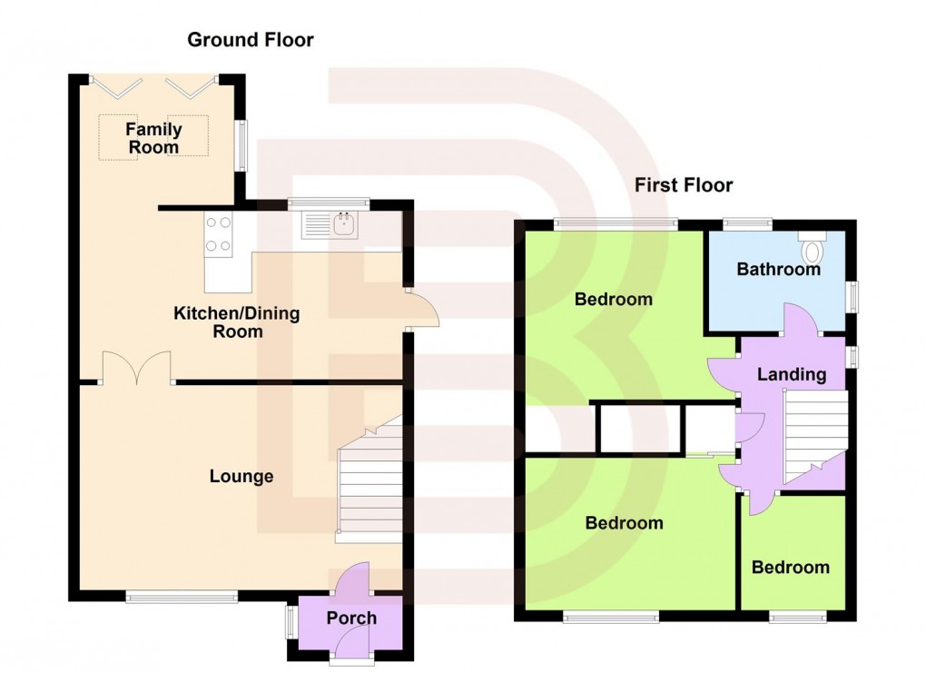 Floorplan for Cowley Way, Kilsby, Rugby