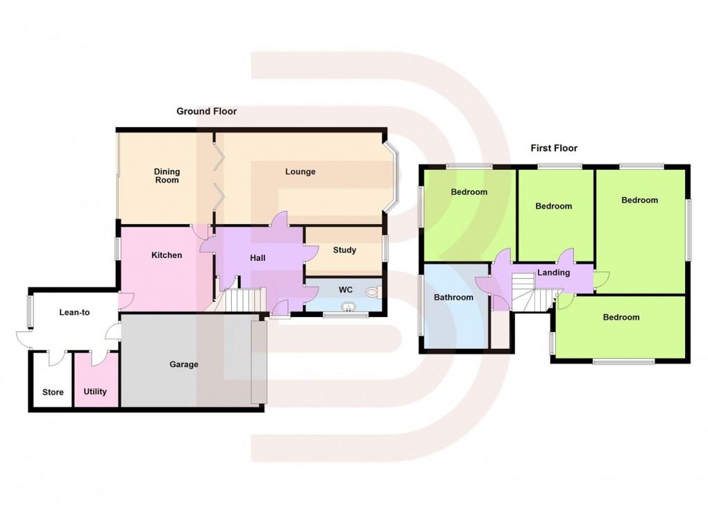 Floorplan for Plantagenet Drive, Rugby