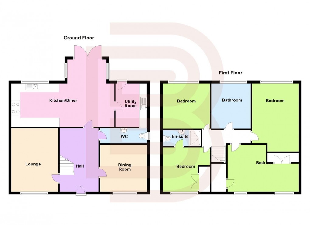 Floorplan for Dodgson Close, Cawston, Rugby