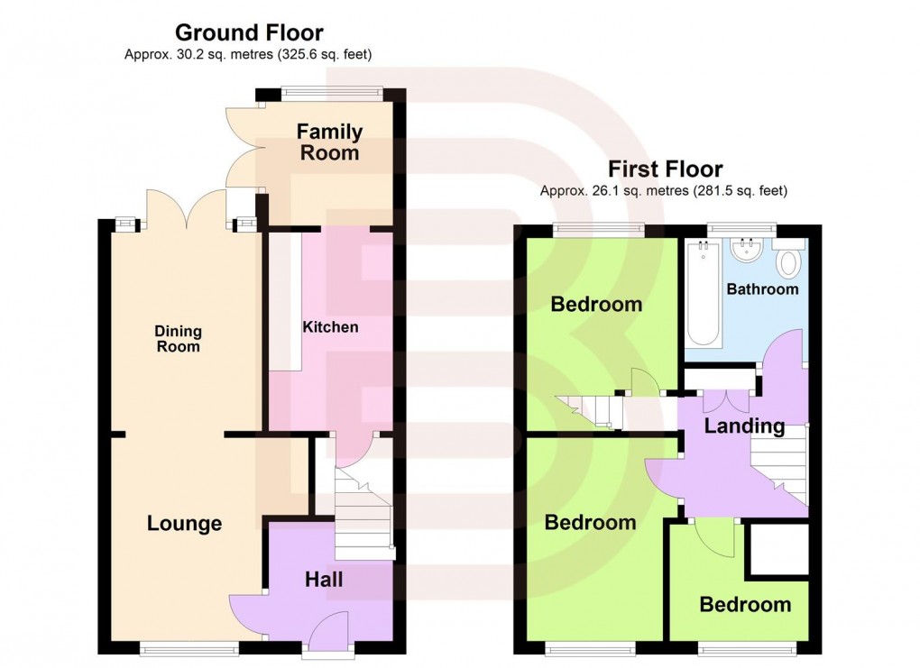 Floorplan for Phipps Avenue, Hillmorton, Rugby