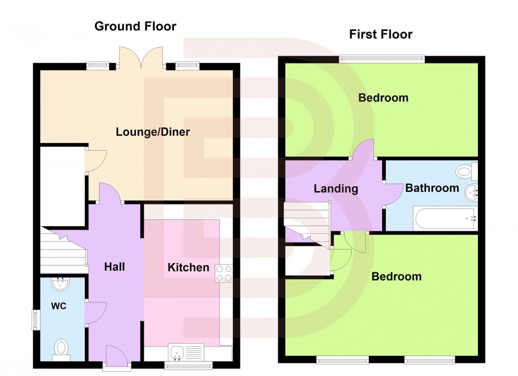 Floorplan for Batt Close, Rugby