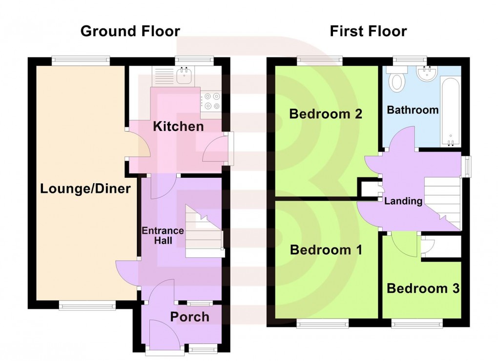 Floorplan for Firs Drive, Rugby