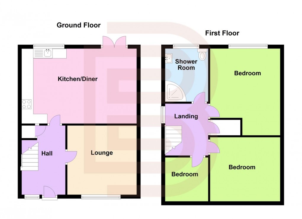 Floorplan for Gibson Drive, Hillmorton, Rugby