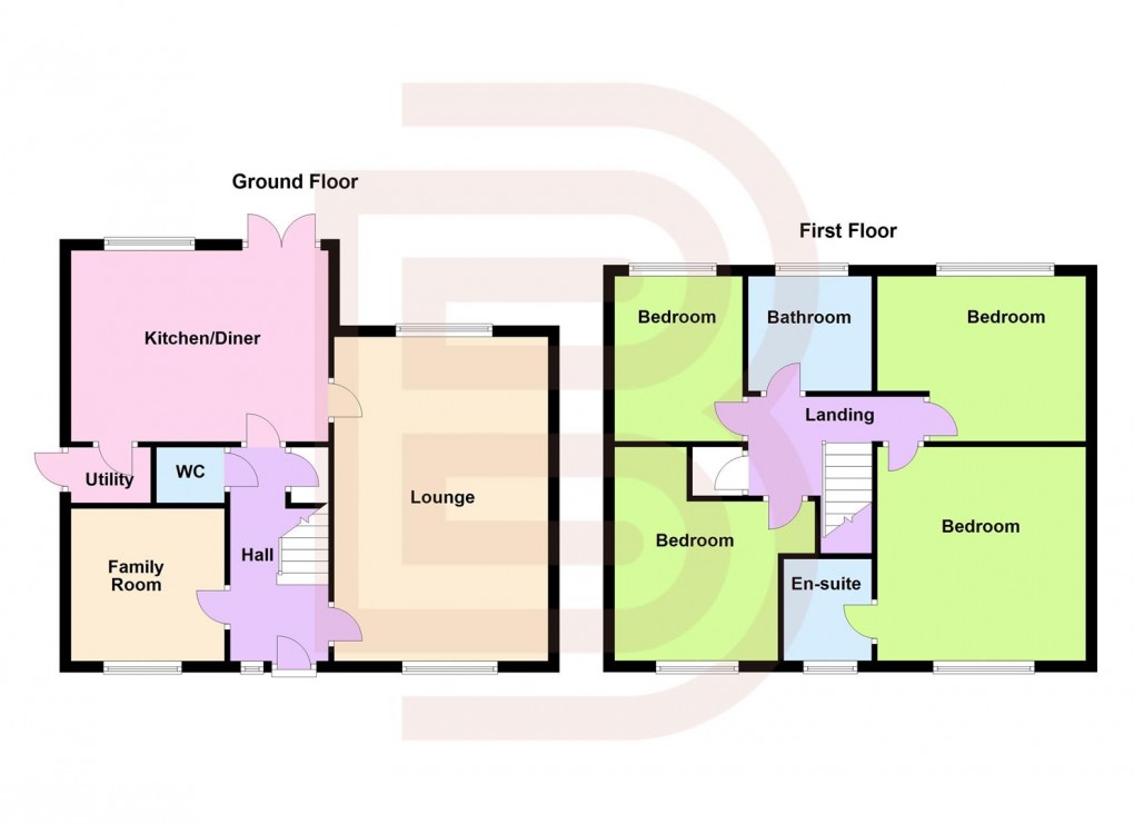 Floorplan for Elborow Way, Cawston, Rugby