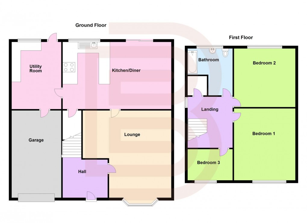 Floorplan for Edyvean Close, Bilton, Rugby