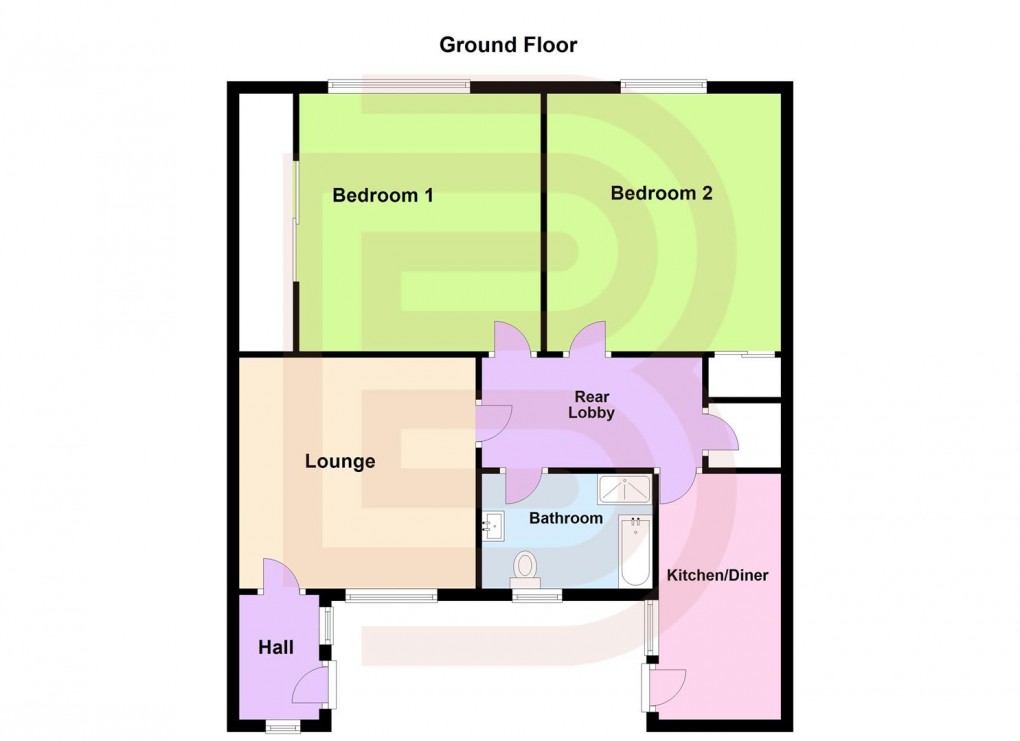 Floorplan for Brays Close, Brinklow, Rugby