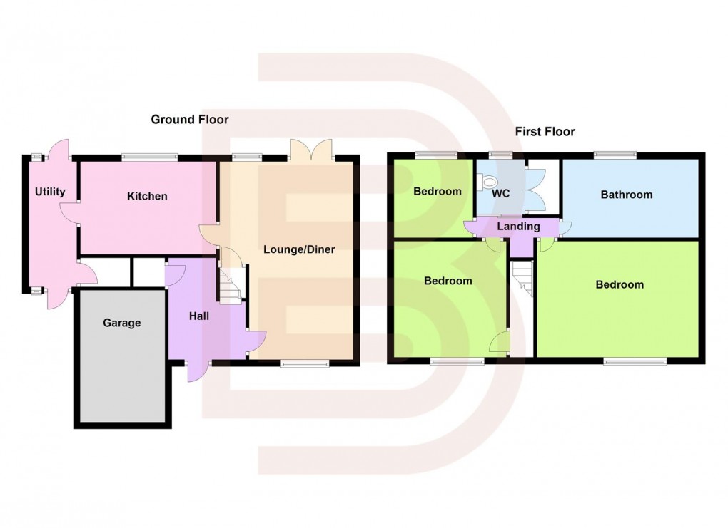 Floorplan for South Road, Clifton Upon Dunsmore, Rugby