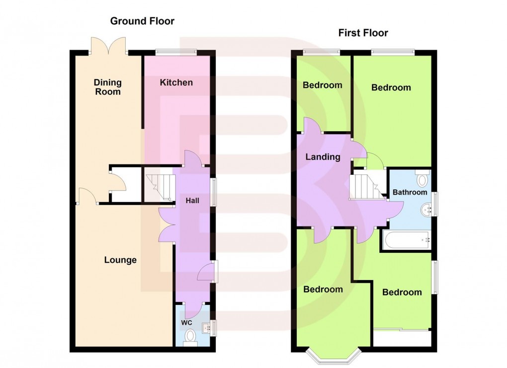 Floorplan for Cherwell Way, Long Lawford, Rugby