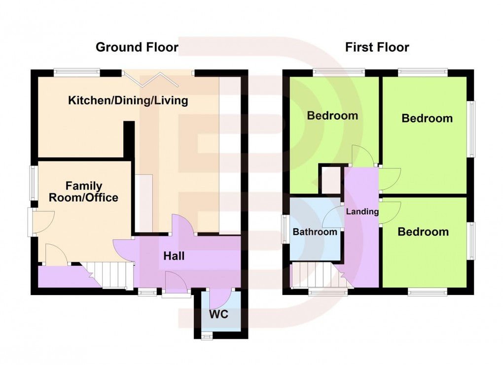 Floorplan for Waverley Road, Hillmorton, Rugby