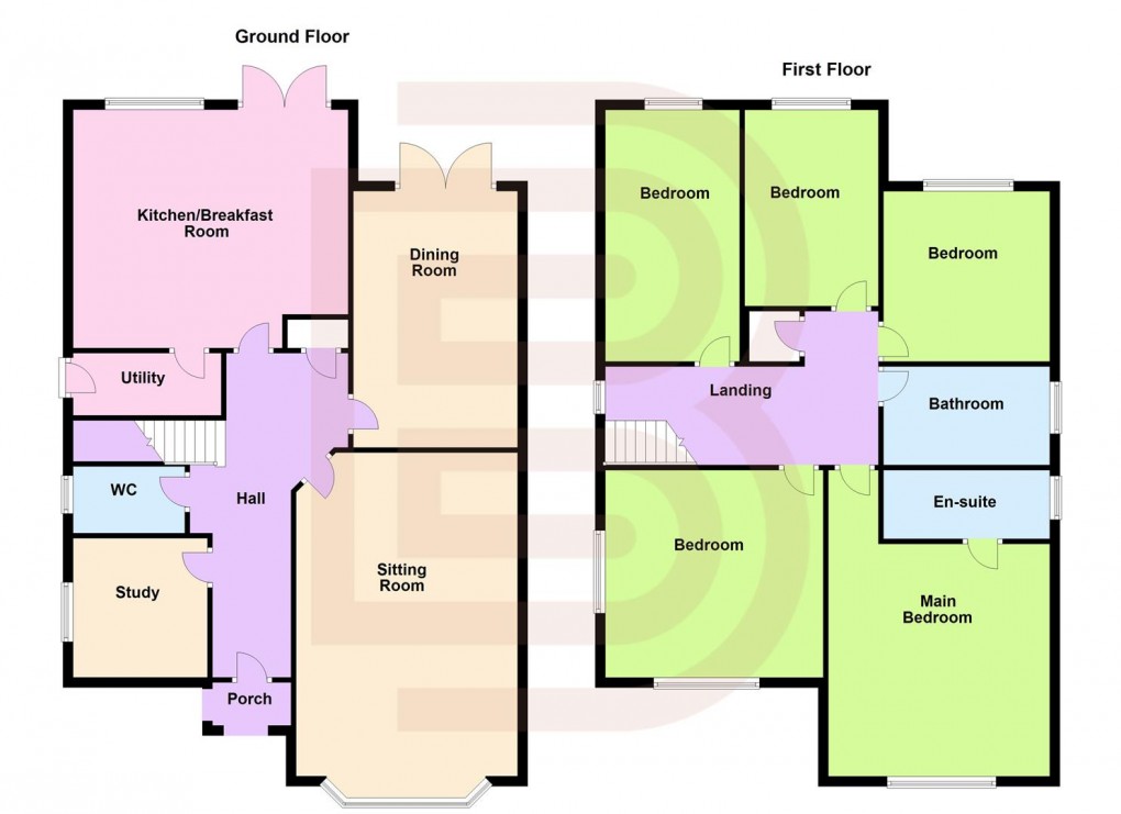 Floorplan for Wiggins Close, Hillmorton, Rugby