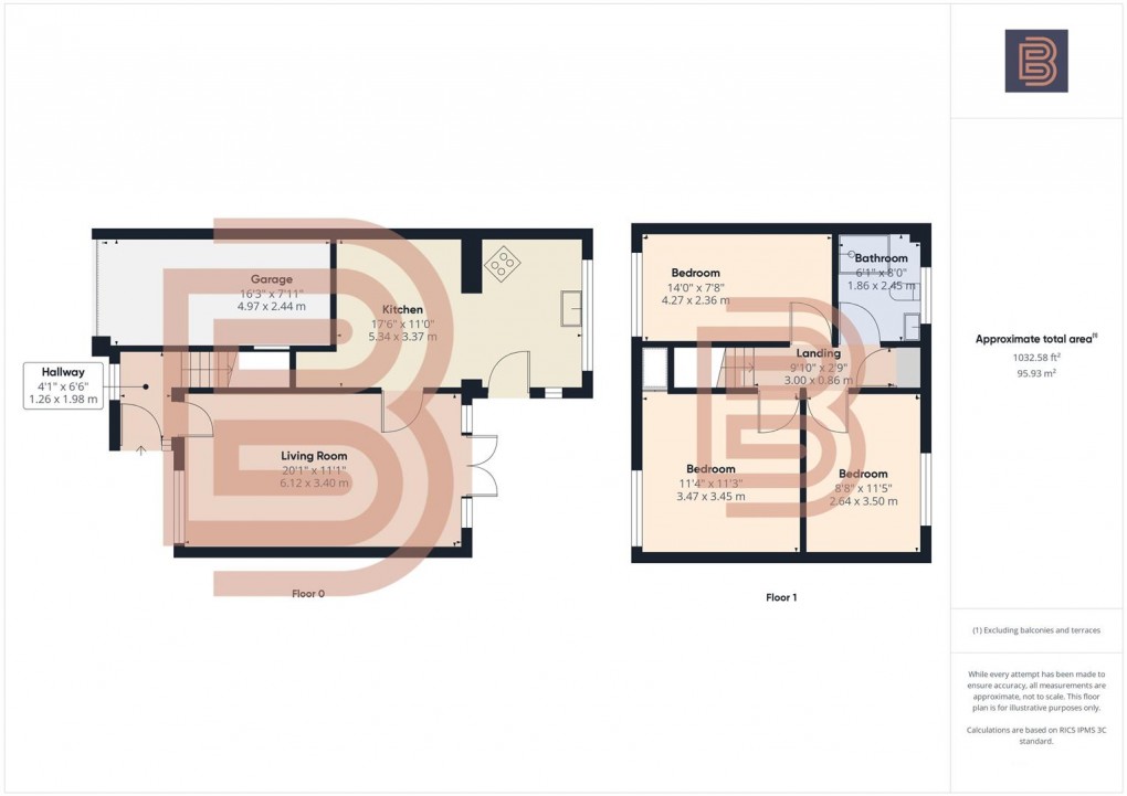 Floorplan for Newall Close, Clifton Upon Dunsmore, Rugby