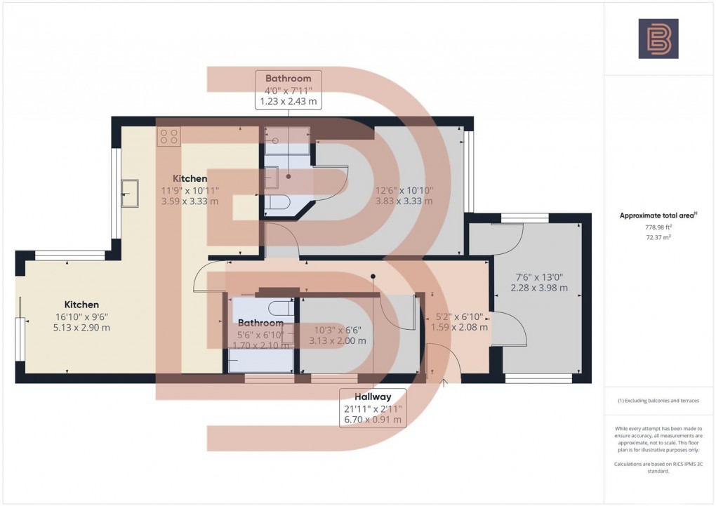 Floorplan for Beswick Gardens, Rugby