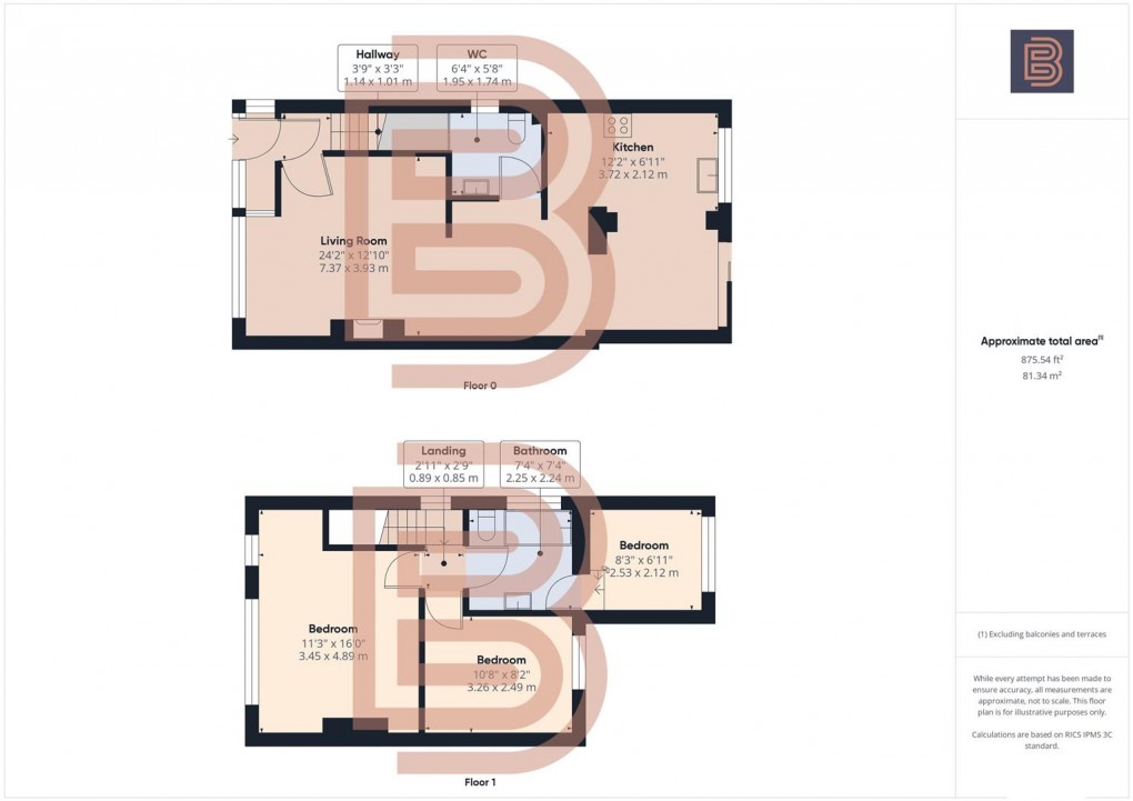 Floorplan for Balcombe Road, Rugby