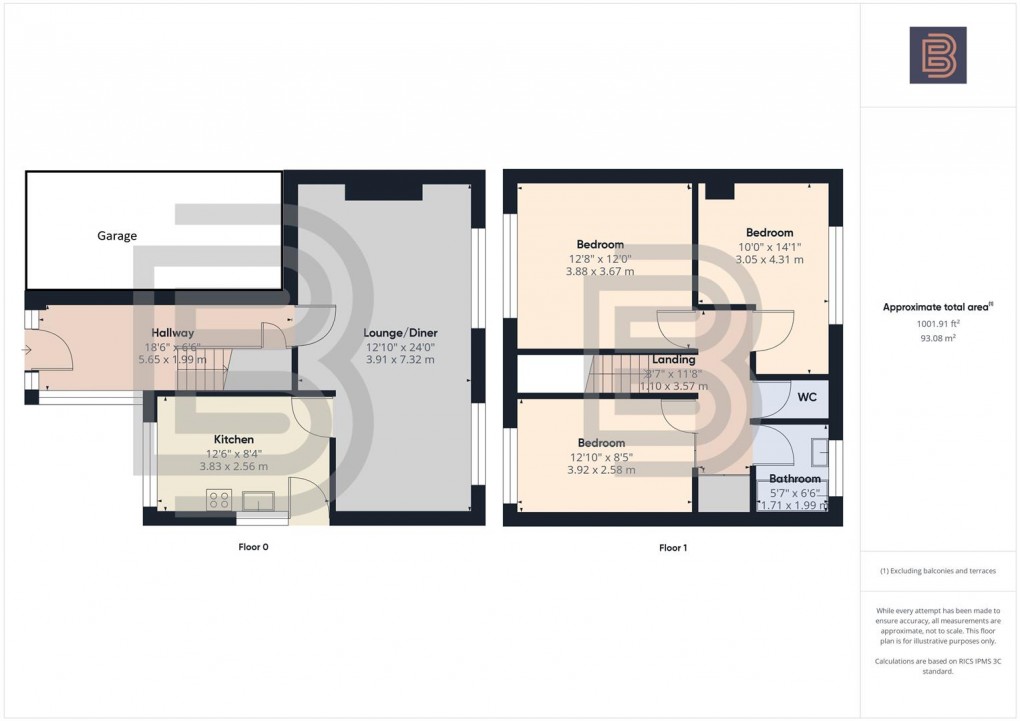 Floorplan for Chapel Street, Long Lawford, Rugby