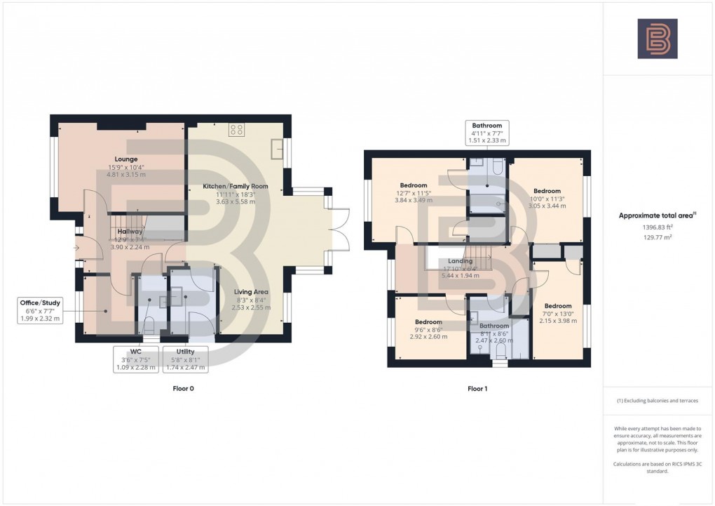 Floorplan for Dodgson Close, Cawston, Rugby