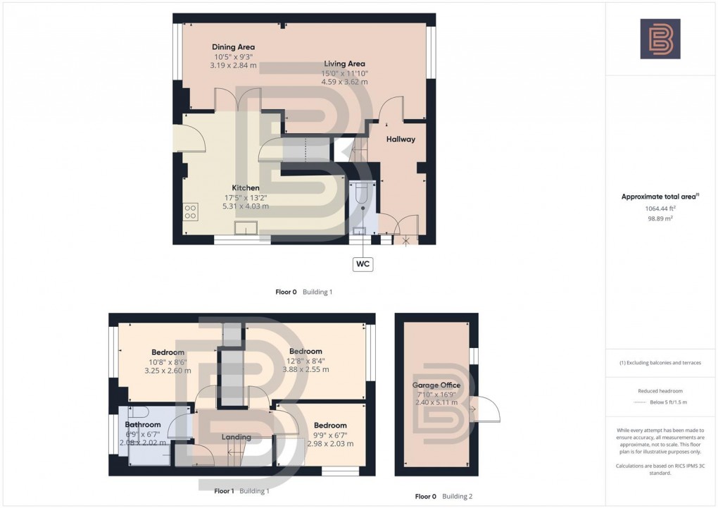 Floorplan for Edgecote Close, Hillmorton, Rugby