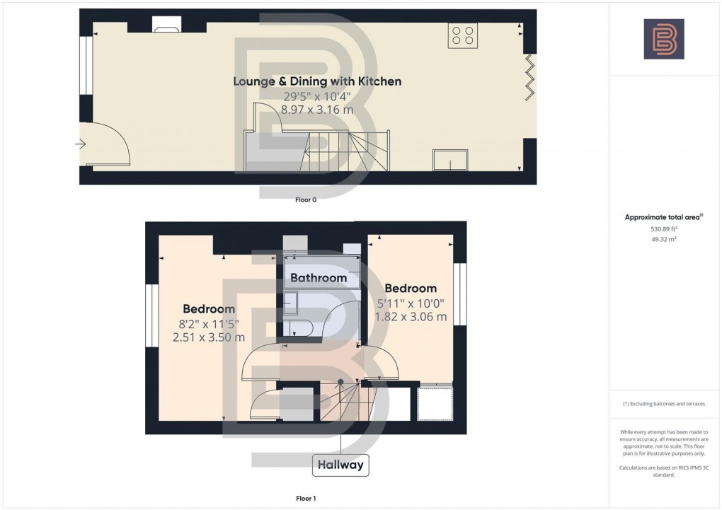 Floorplan for Earl Street, Rugby