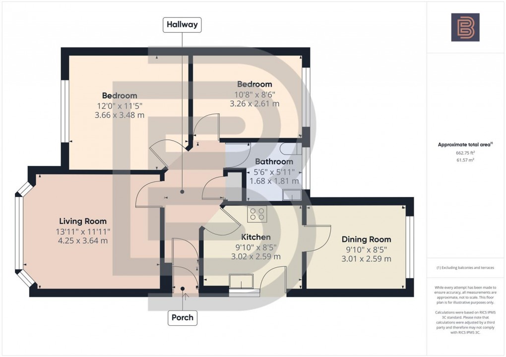 Floorplan for Southey Road, Shakespeare Gardens, Rugby