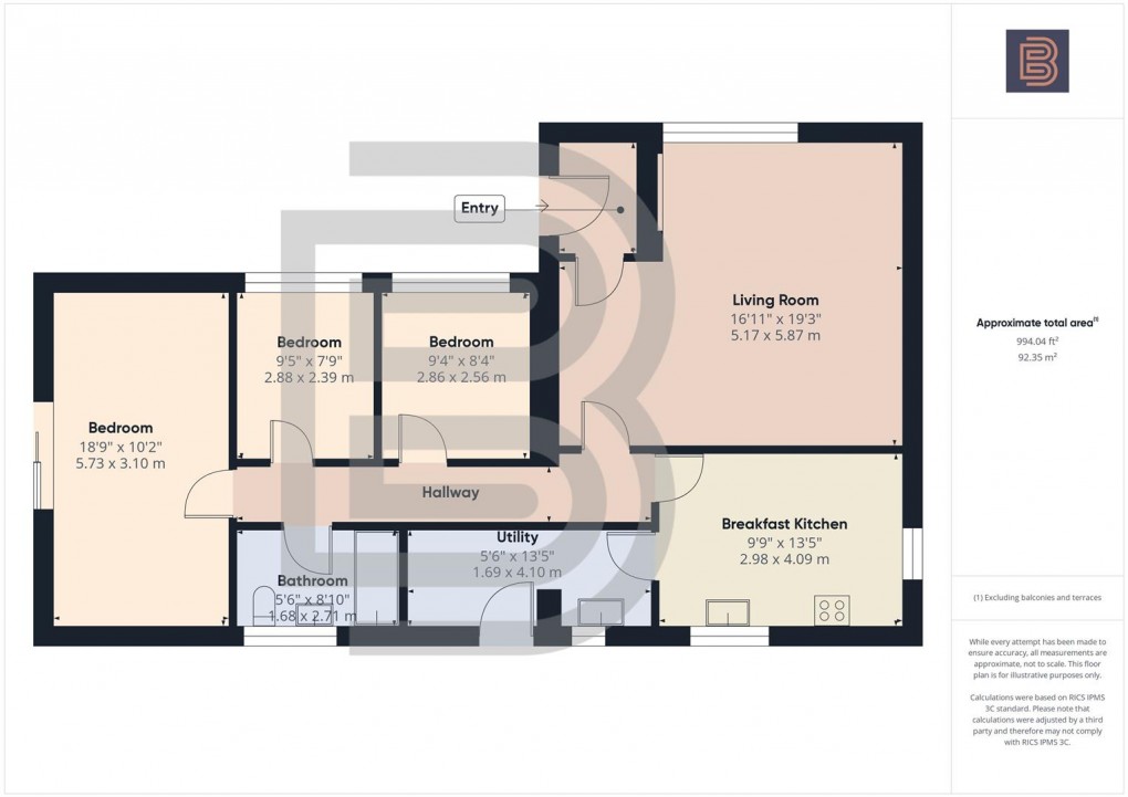 Floorplan for Langton Road, Rugby