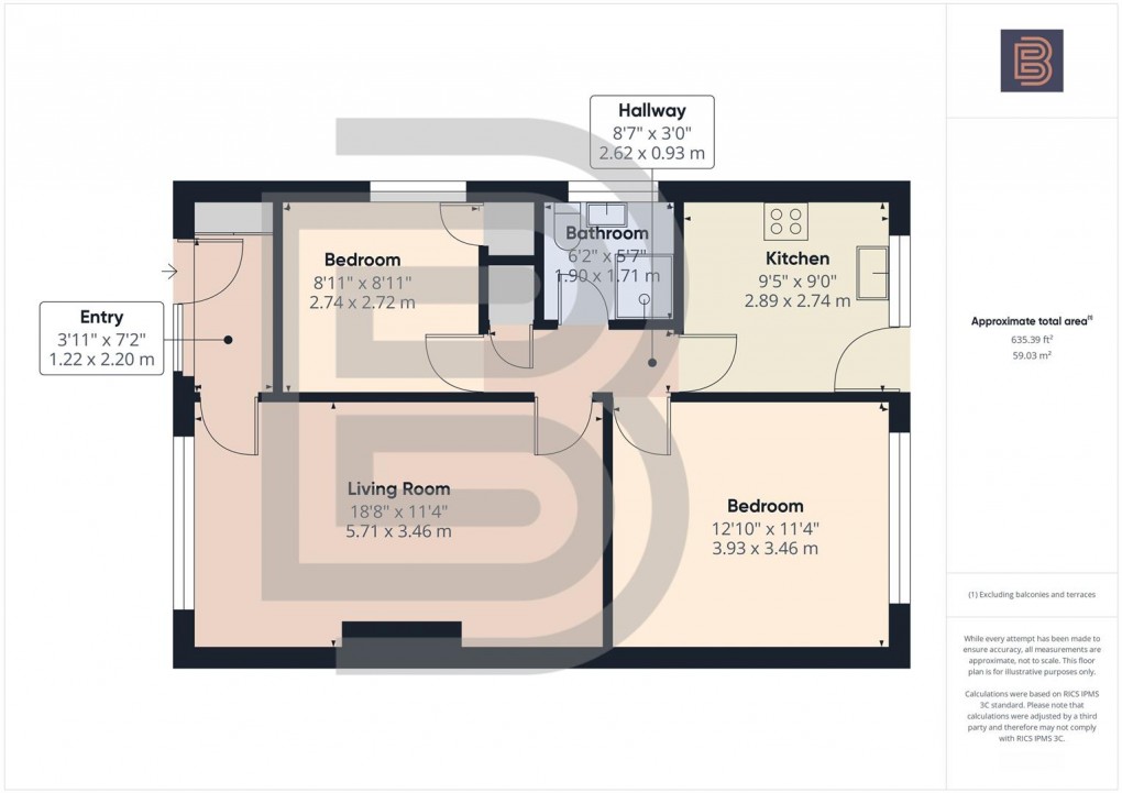 Floorplan for Gilbert Avenue, Rugby