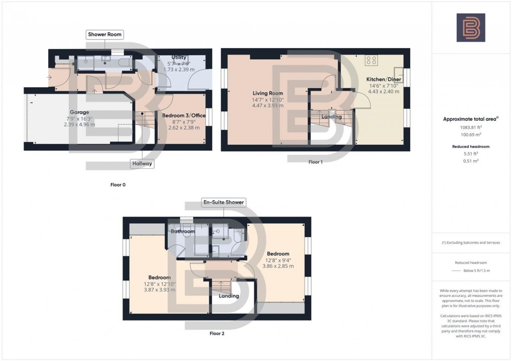 Floorplan for Viaduct Close, Rugby