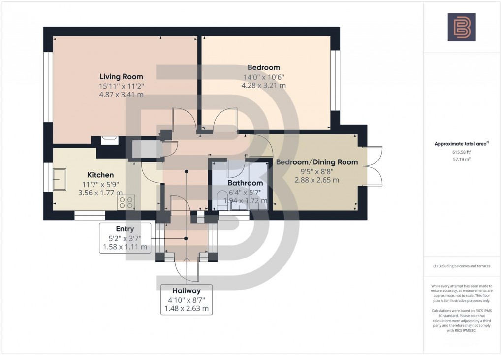 Floorplan for Collingwood Avenue, Bilton, Rugby