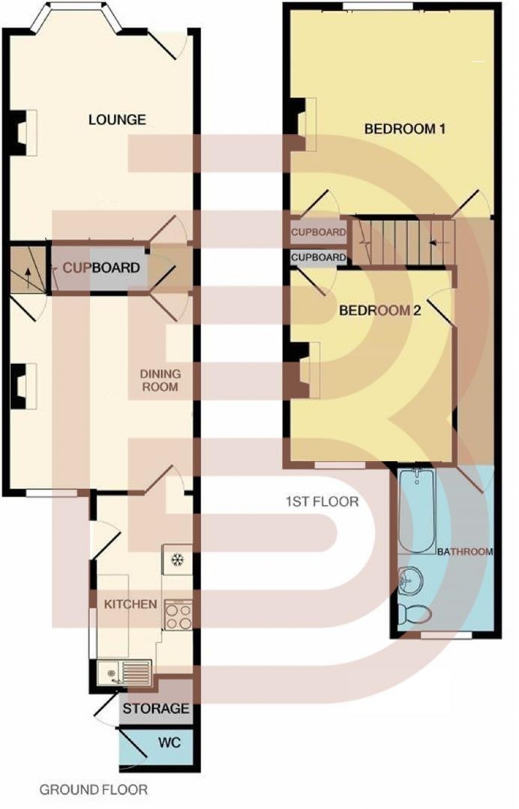 Floorplan for Worcester Street, Rugby