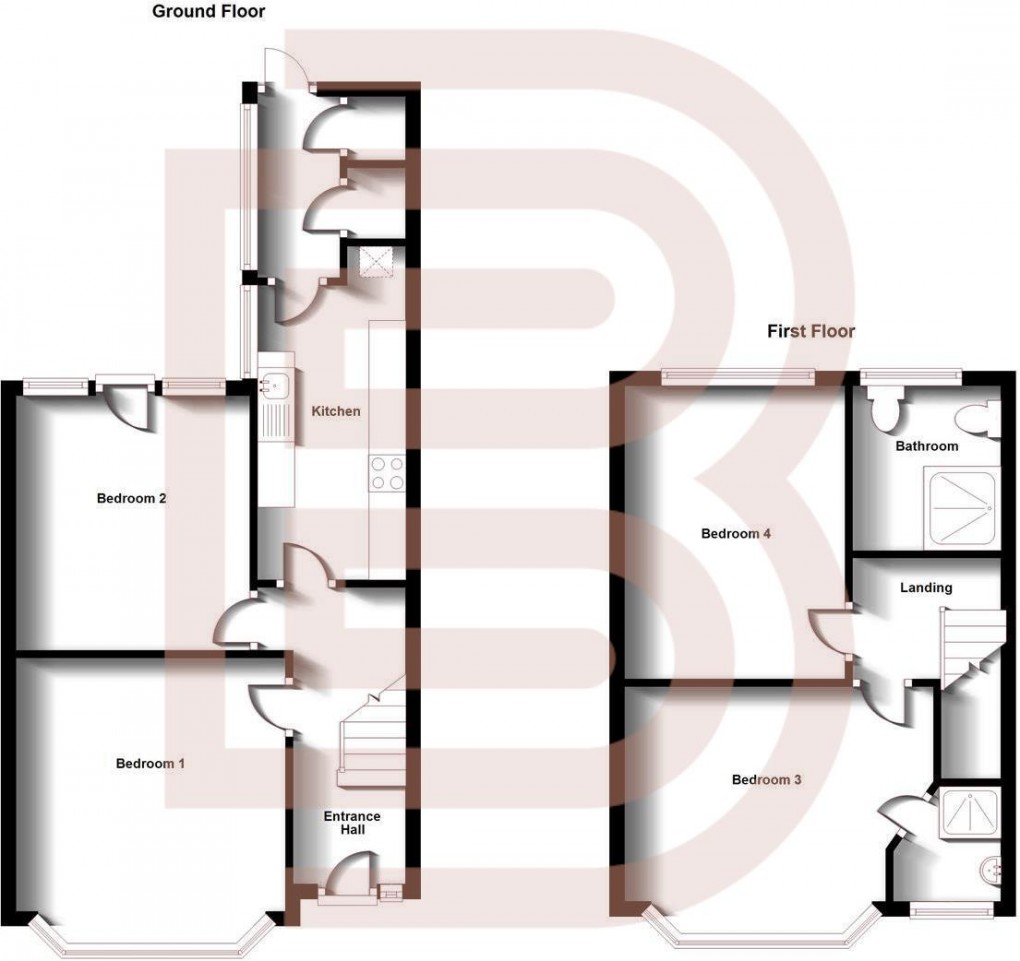 Floorplan for Bridget Street, Rugby