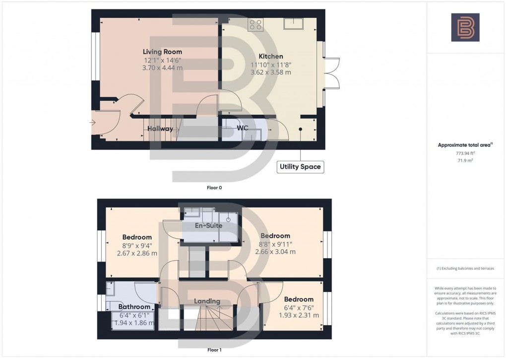 Floorplan for Teeswater Close, Long Lawford, Rugby